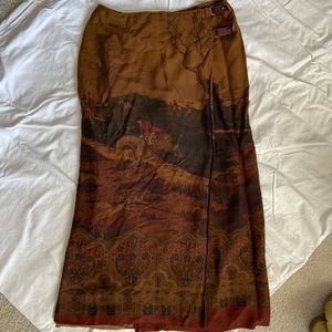 Vintage Ralph Lauren Wrap Skirt Equestrian Western sz 12